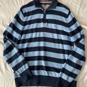 Tommy Hilfiger stripy blue dad sweater